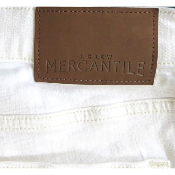 J. Crew Mercantile Women's Mid rise Skinny White Jeans 28x28  EUC - Picture 7 of 9
